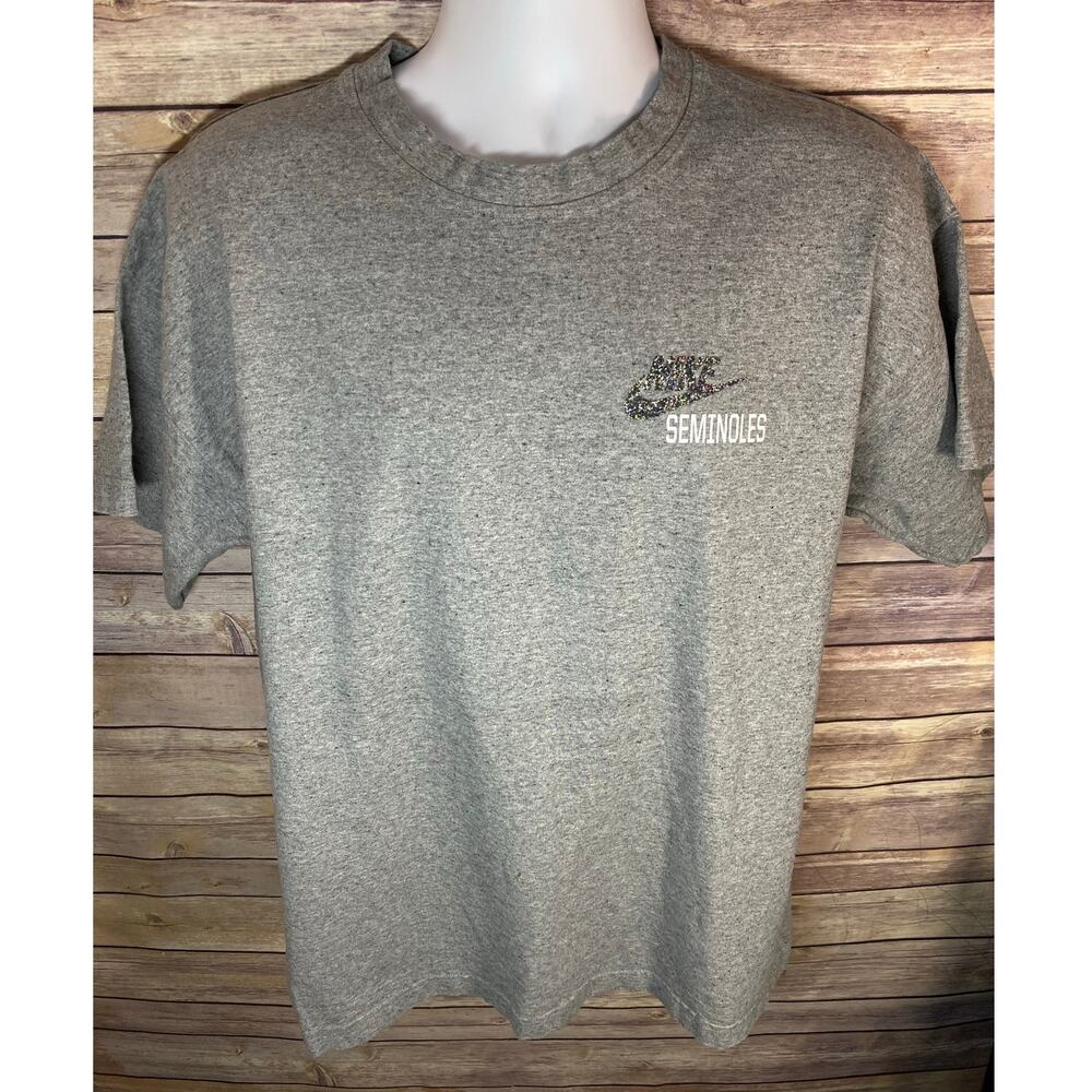 NIKE FSU SEMINOLES SHIRT — Florida State University Heather Grey Tee Men's Large